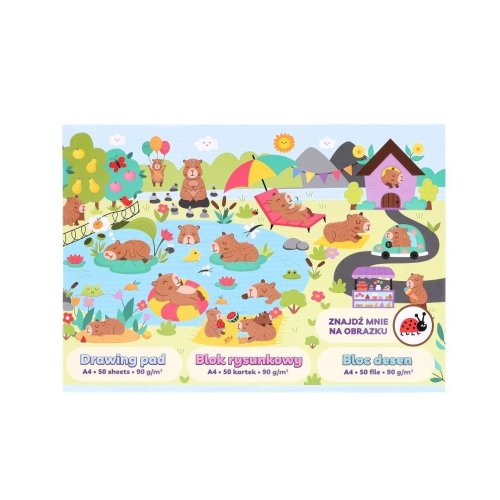 Blok rysunkowy A4/50K 90g Kapibara