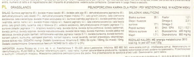 ACANA Regionals Grasslands Dog - sucha karma dla psa - 6kg