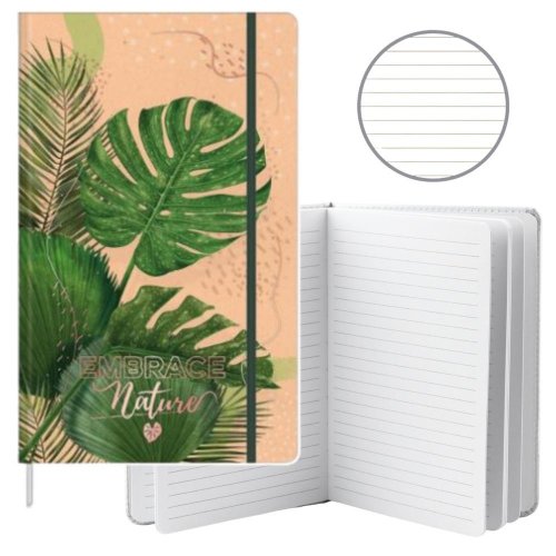 Notatnik A5/80K linia Liście Monstera