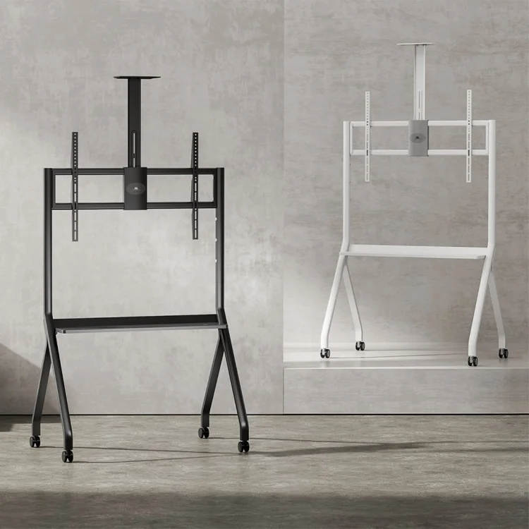 MACLEAN STAND / WÓZEK DO TV, PÓŁKA NA KAMERĘ, NA KÓŁKACH, 55-100", MAX. OBCIĄŻENIE 120KG/10KG PÓŁKA, MAX. VESA 900X600 MC-114