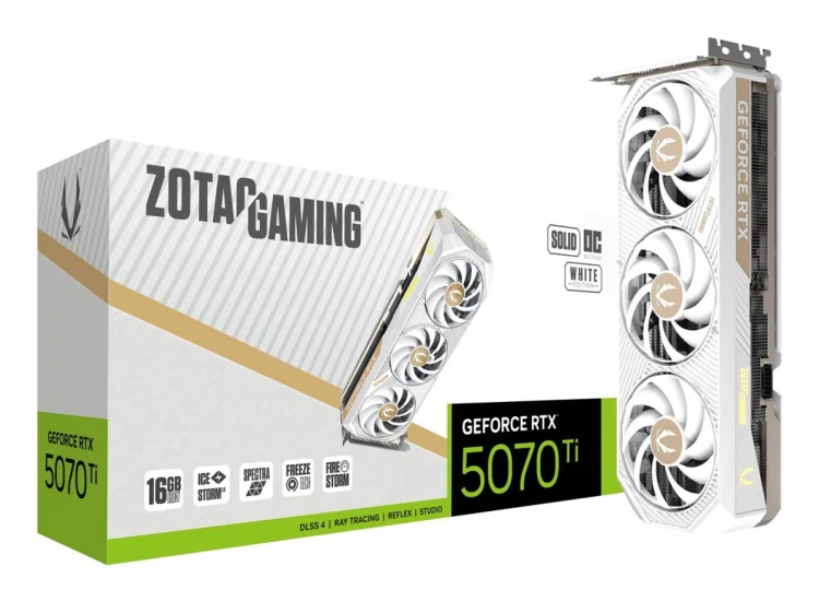 Karta graf. ZOTAC RTX 5070 Ti SOLID Core OC White