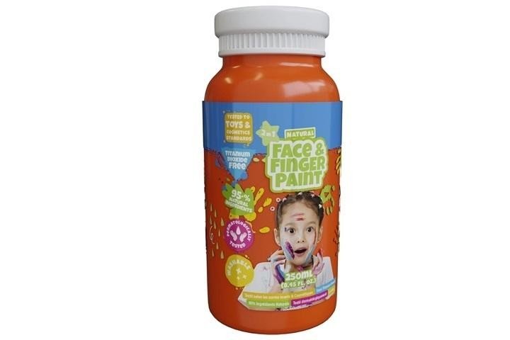 Farba dla malowania palcami pomarańczowa 250ml