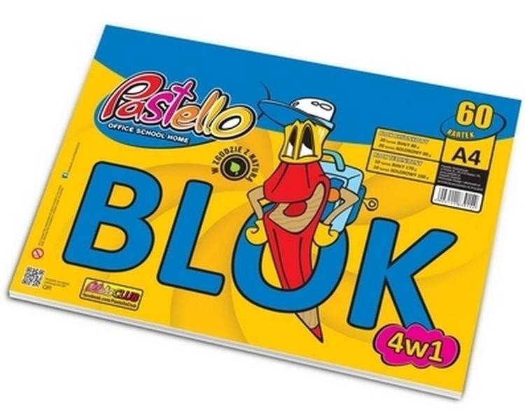 Blok 4w1 A4 60 kartek