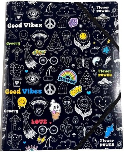 Teczka A4+ plastikowa z gumką Good Vibes