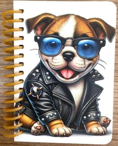 Kołonotatnik ozdobny A7/64K gładki Pies