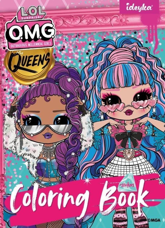 Kolorowanka z naklejkami LOL OMG Queens