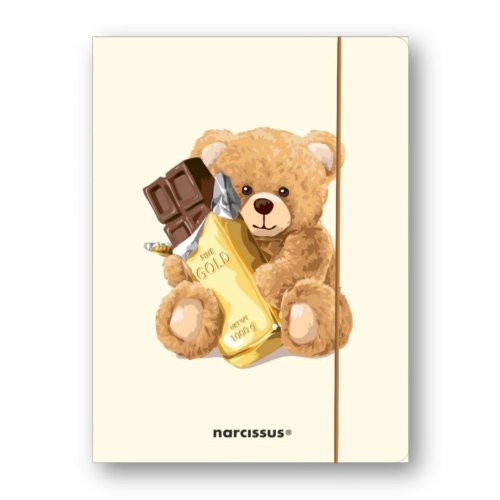 Teczka A4+ z gumką Teddies&Miś z czekoladą