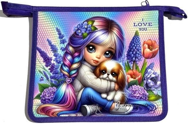 Teczka-torba A5+ zapinana na zamek Dziewczynka