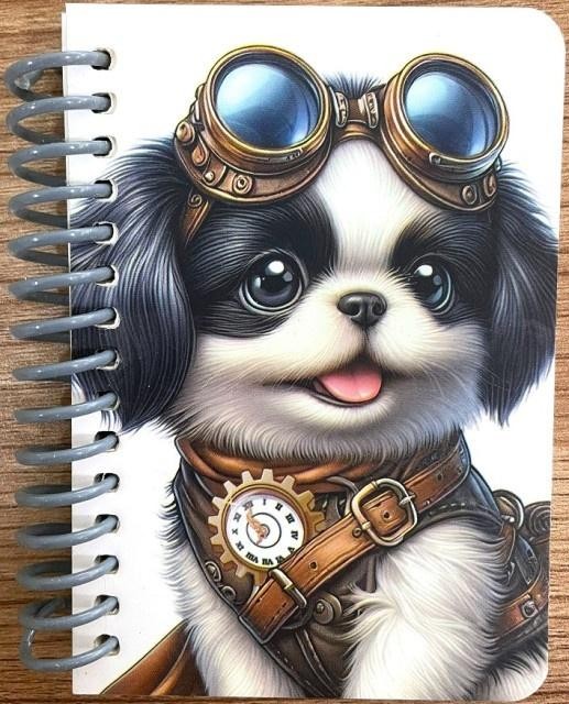 Kołonotatnik ozdobny A7/64K gładki Pies