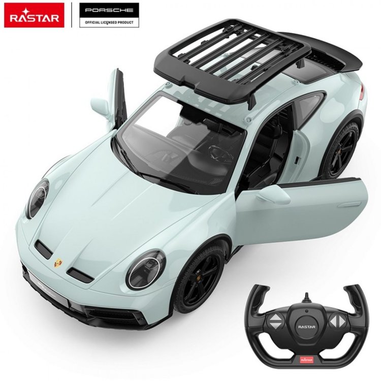 Autko R/C 1:14 Porsche 911 Dakar Miętowy RASTAR