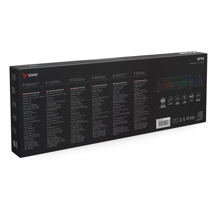 SAVIO KLAWIATURA MECHANICZNA STYX OUTEMU RED HOT SWAP RGB