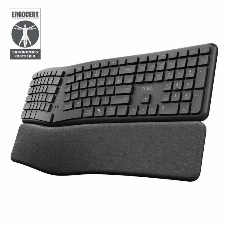 Klawiatura ergonomiczna TRUST Keyra multidevice wireless