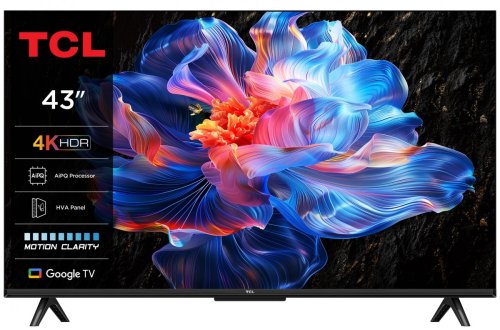 Telewizor TCL 43P69K LED 43'' 4K Ultra HD Google TV Dolby AC4 DVB-T2 Czarny