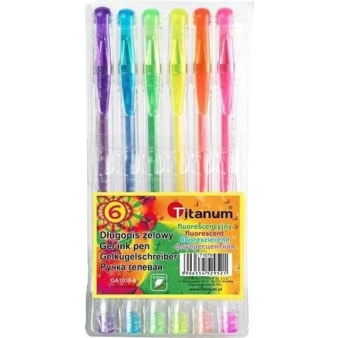 Długopis żelowy fluorescencyjny 6 kolorów