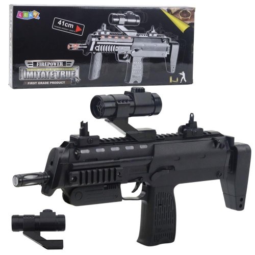Karabin ze światłem i dżwiękiem czarny 41cm