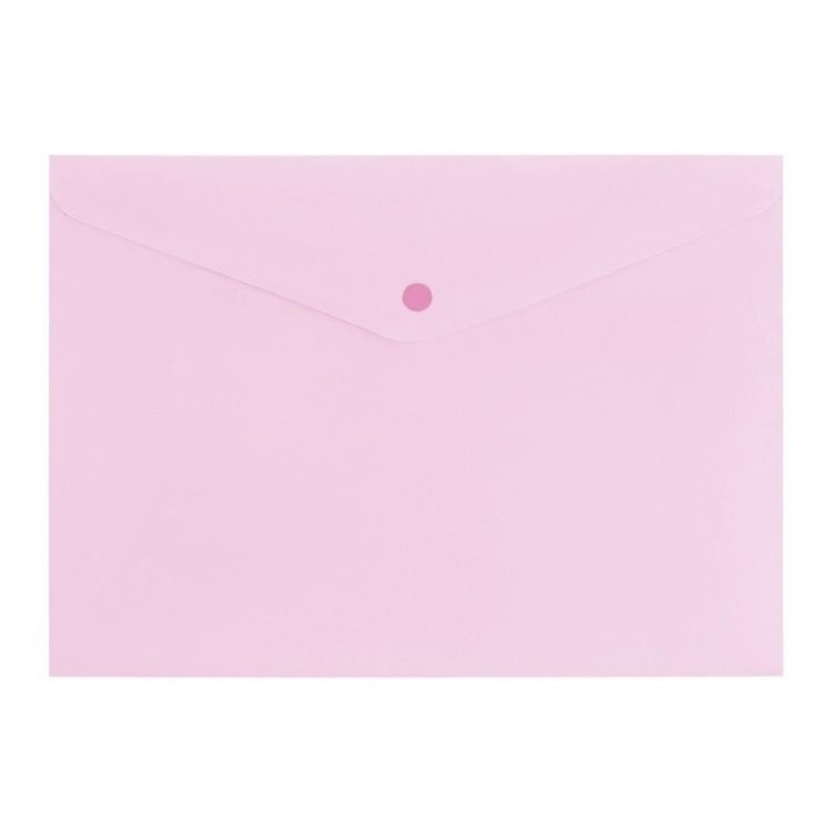 Teczka A4 zamykane na zatrzak pastel różowy