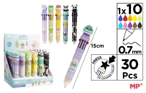 Długopis wielokolorowy Fantasy 10w1 Kaktus (30szt)