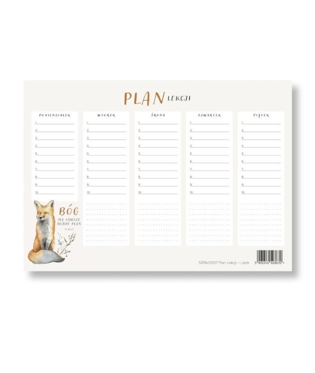 Plan Lekcji - Lisek