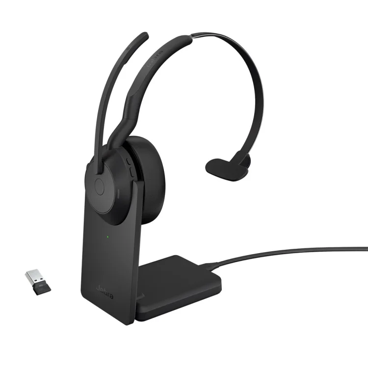 Jabra 25599-889-989 słuchawki/zestaw słuchawkowy Przewodowy i Bezprzewodowy Opaska na głowę Biuro/centrum telefoniczne Bluetooth Podstawka do ładowani