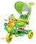 3-kołowy Rowerek dla dzieci Kaczka Zielony + Dźwięki + Daszek + Barierka + Podnóżek + Rączka + Schowek