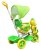 3-kołowy Rowerek dla dzieci Kaczka Zielony + Dźwięki + Daszek + Barierka + Podnóżek + Rączka + Schowek