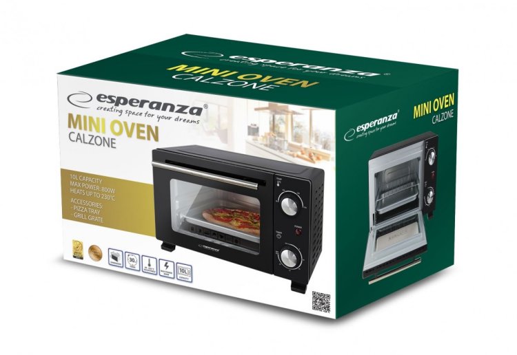 ESPERANZA MINI PIEKARNIK CALZONE 10L 800W EKO007N