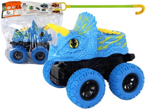 Terenówka pchacz Triceratops niebieski