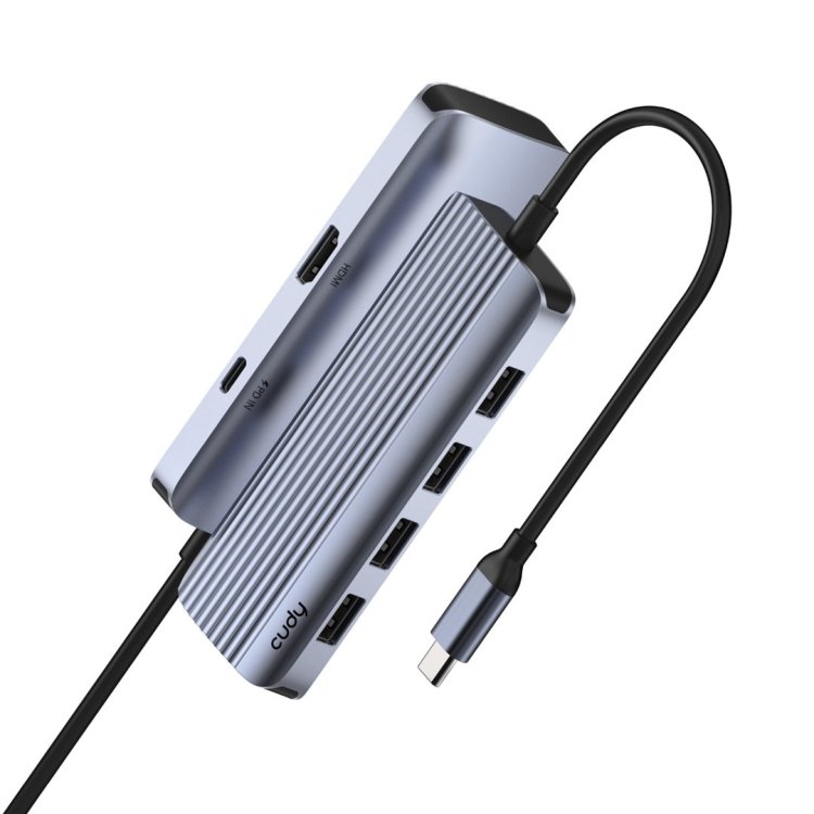 CUDY UH500 Hub USB-C 6-IN-1 z HDMI 4K