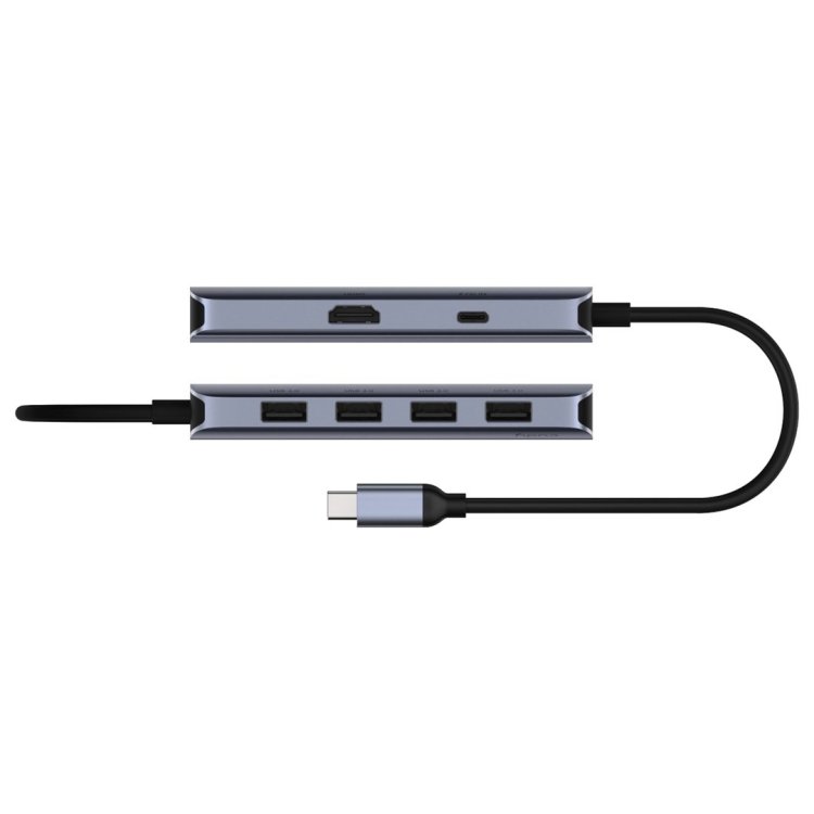 CUDY UH500 Hub USB-C 6-IN-1 z HDMI 4K