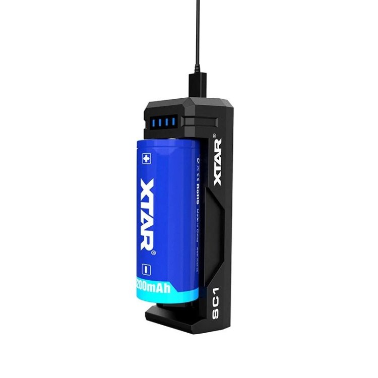 XTAR ŁADOWARKA DO AKUMULATORÓW LI-ION 18650 USB-C SC1