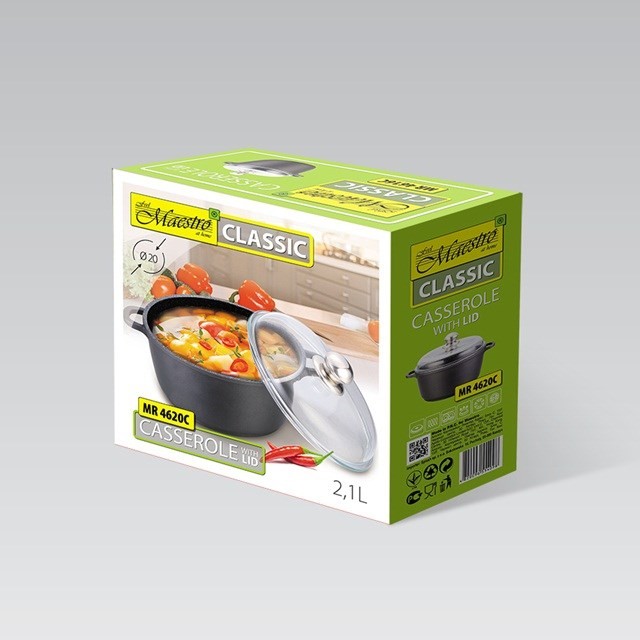 Garnek z pokrywką 20 cm, 2,1 l MR-4620C MAESTRO