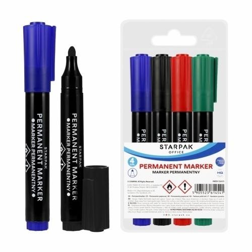 Marker permanentny okrągły 4 kolory
