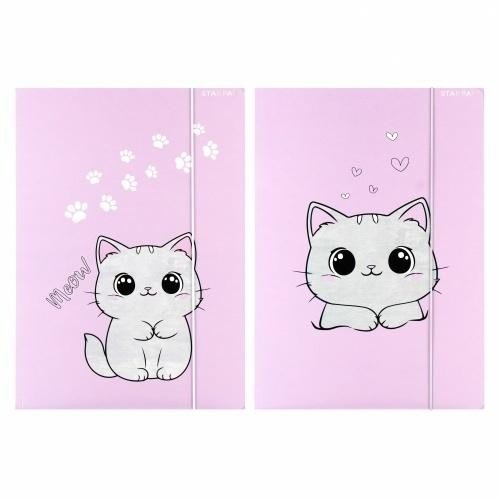 Teczka z gumką A4 Kotek pluszowy mix