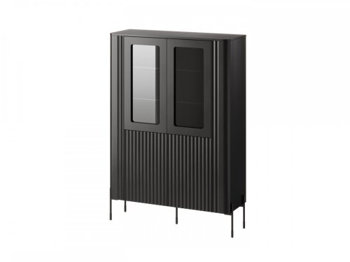 Witryna VERA 110x40x160 czarny mat