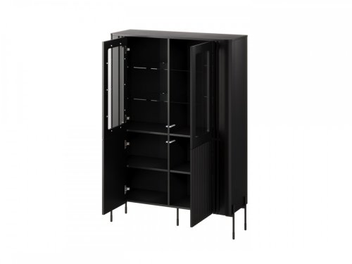 Witryna VERA 110x40x160 czarny mat