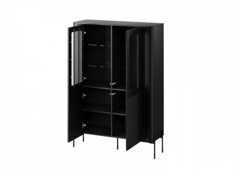 Witryna VERA 110x40x160 czarny mat