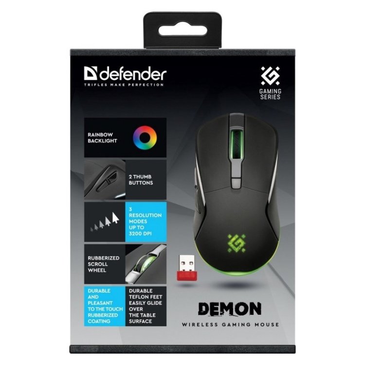 DEFENDER MYSZ BEZPRZEWODOWA DEMON GM-534 RF 3200DPI 6P 52534