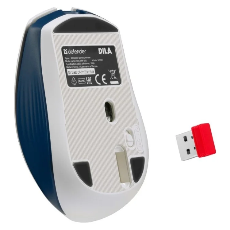DEFENDER MYSZ BEZPRZEWODOWA DILA MM-282 RF 1800DPI 6P AKUMULATOROWA 52282