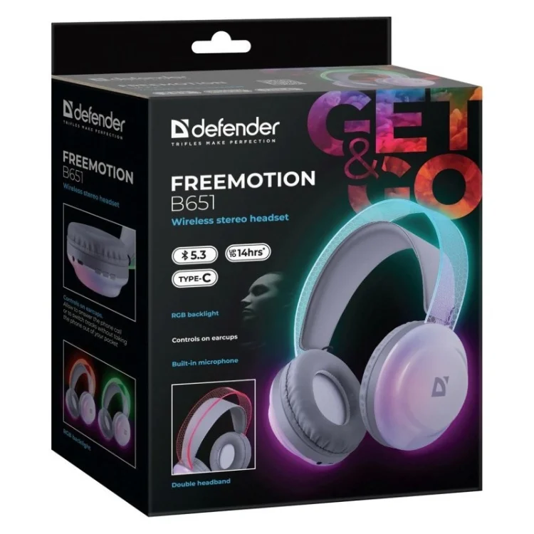 DEFENDER SŁUCHAWKI NAUSZNE BLUETOOTH FREEMOTION B651 63651