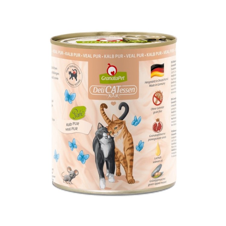 GranataPet DeliCatessen cielęcina PUR karma mokra dla kota 800g