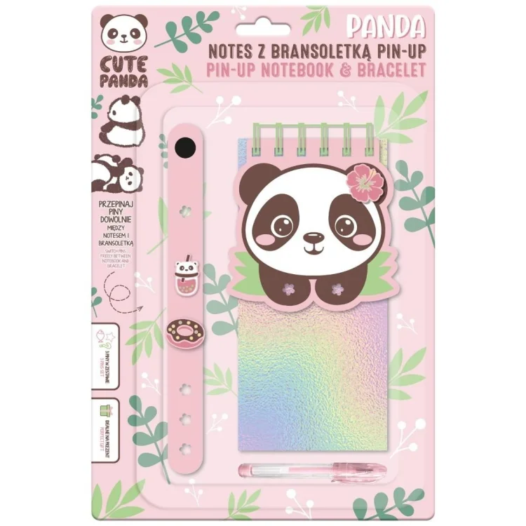Notes z bransoletką pin-up panda