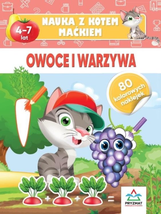 Nauka z kotem Maćkiem. Owoce i warzywa