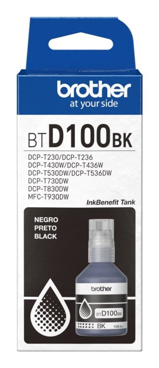 BROTHER Tusz czarny BTD100BK=BT-D100BK