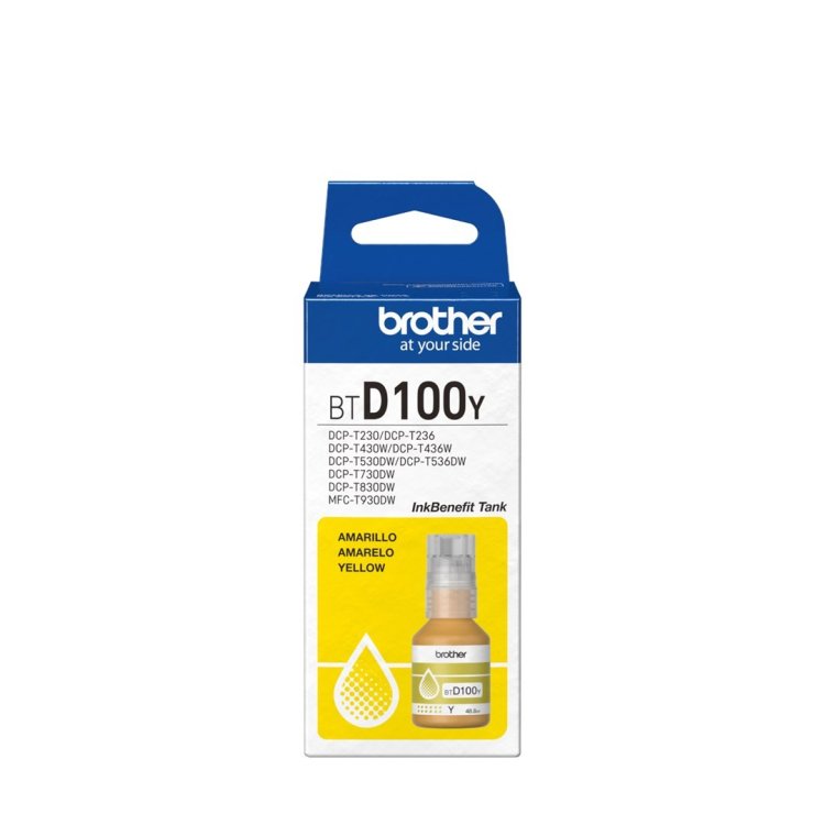 BROTHER Tusz Żółty BTD100Y=BT-D100Y