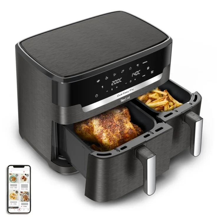 Frytkownica beztłuszczowa TEFAL DualEasy EY942HE0
