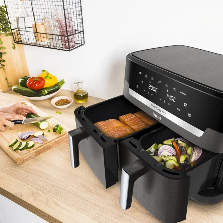 Frytkownica beztłuszczowa TEFAL DualEasy EY942HE0