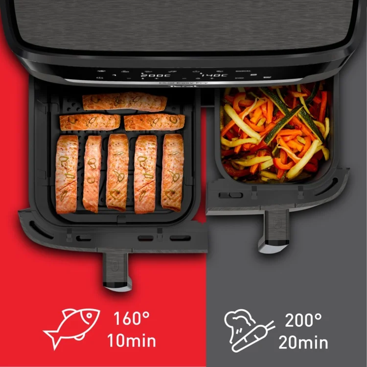 Frytkownica beztłuszczowa TEFAL DualEasy EY942HE0