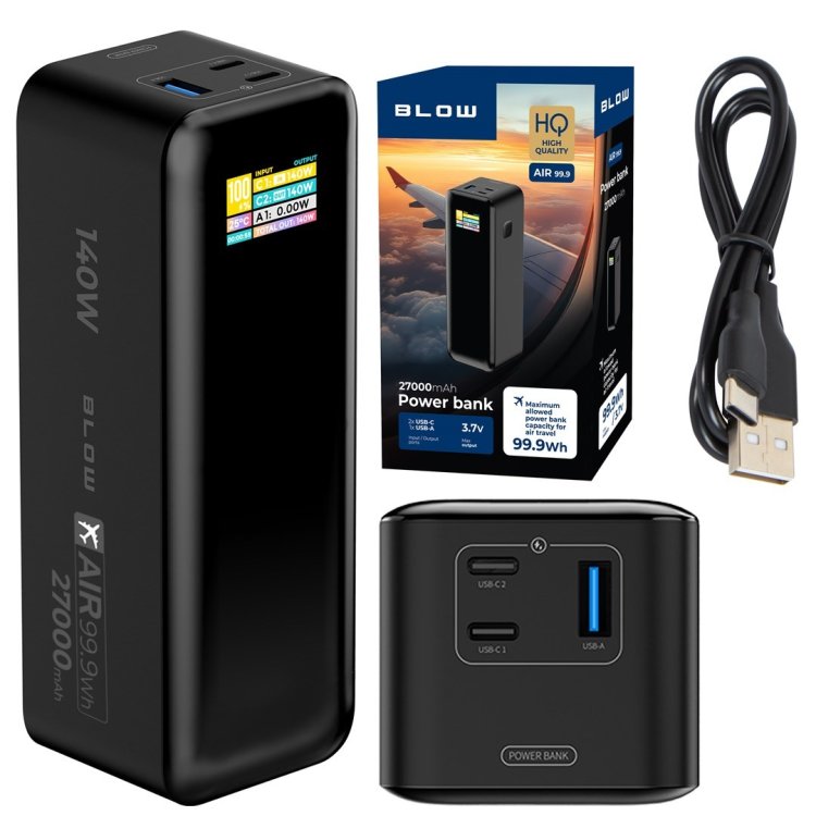 BLOW POWER BANK 27000MAH PD 140W AIR99.9 CZARNY