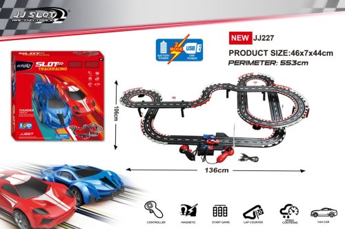 Tor Samochodowy Wyścigowy TRACK SPORT Długość Trasy 553cm