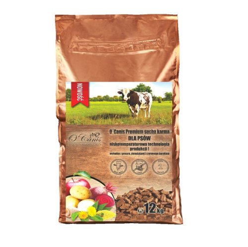 O'Canis Premium sucha karma dla psów wołowina z prosem, ziemniakami i czerwonym burakiem  12kg